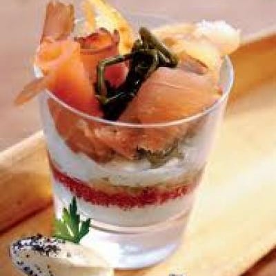 Verrine de saumon et mascarpone