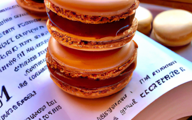 Macaron au caramel beurre salé et chocolat
