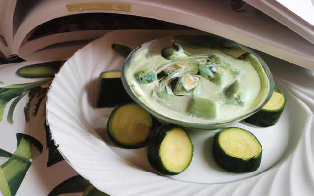 Douceur de Morbier en habit vert à la Crème de Concombre glacé