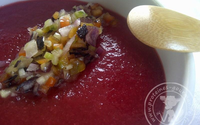Gaspacho de framboises