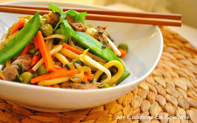 Wok de bœuf aux légumes