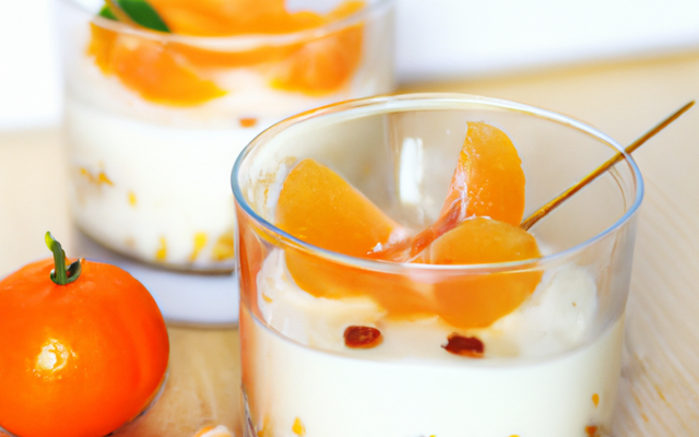 verrines de fromage blanc et mandarines