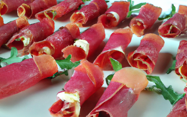 Petits rouleaux de bresaola pour un apéritif léger