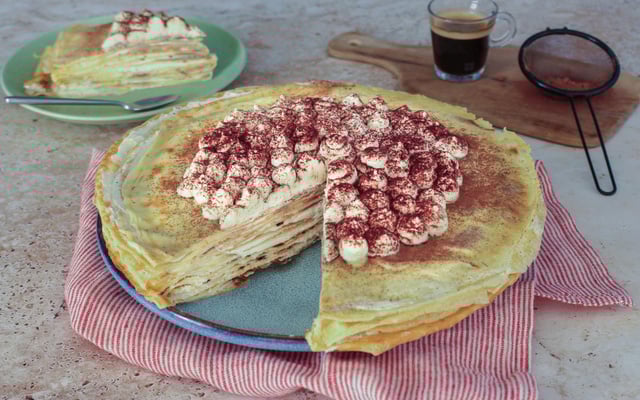 Gâteau de crêpes façon tiramisu