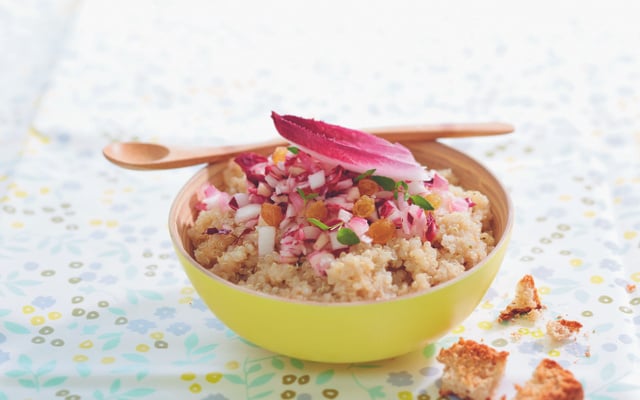 Salade d’Endives, quinoa et raisins secs