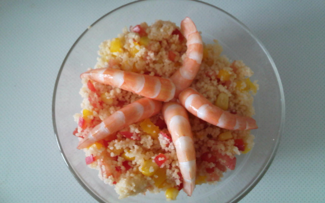 Taboulé aux crevettes