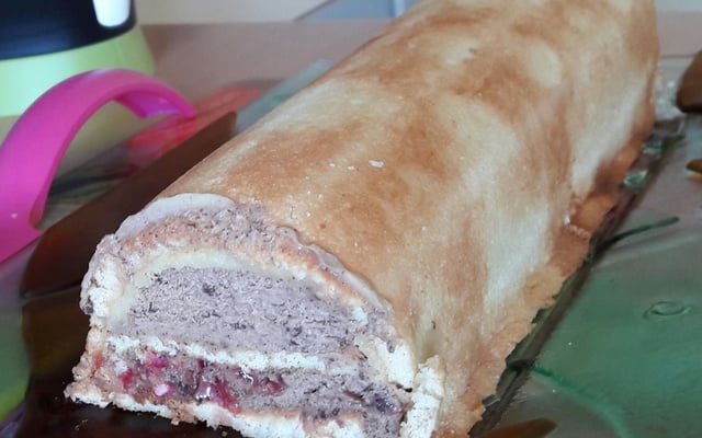 Bûche de Noël Chocolat Citron aux parfums de menthe