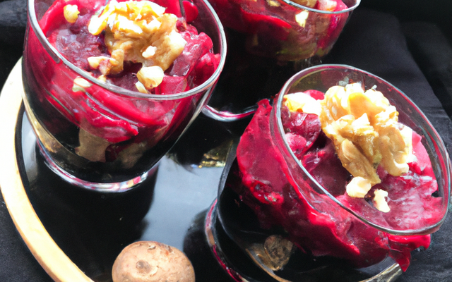 Verrine de betterave et noix