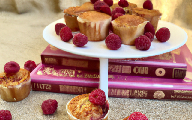 Muffins caramélisés aux framboises