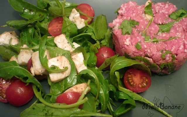 Tartare de bœuf au parmesan