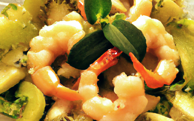 Salade de kiwis aux crevettes