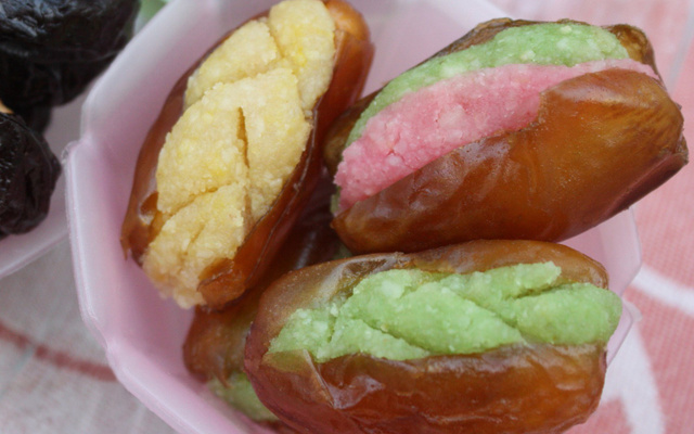 Dattes fourrées à la pâte d'amande