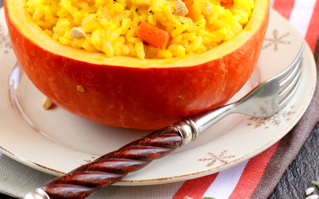 Risotto de potimarron à la sauge