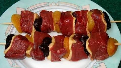 Brochette de canard