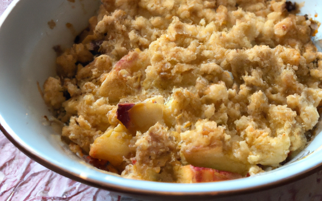 Crumble aux pommes au beurre salé