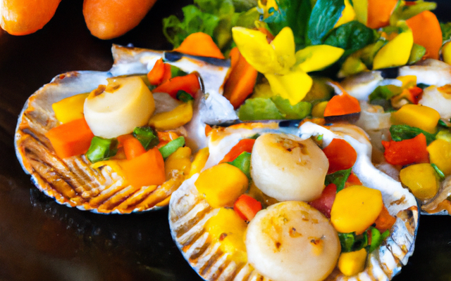 Coquilles Saint-Jacques aux petits légumes