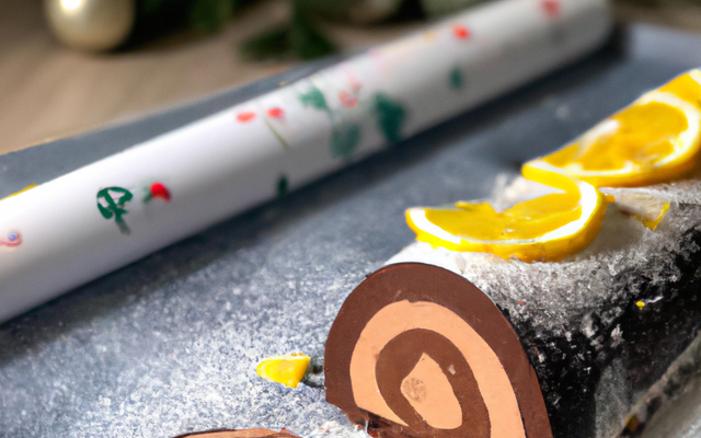 Bûche de Noël au chocolat et citron