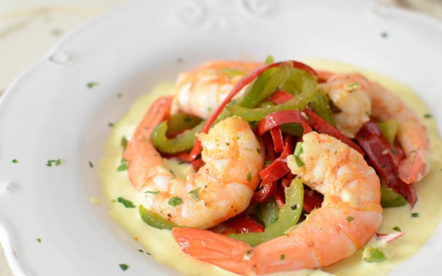 Crevettes sautées et sauce champagne au Companion