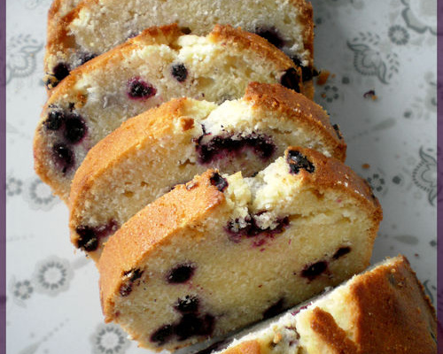 Pound cake myrtilles