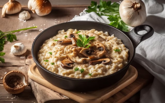 Risotto facile aux champignons au Cookeo