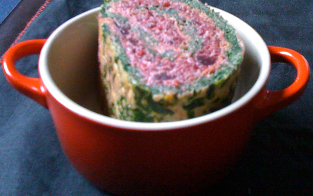 Roulé épinards-betterave