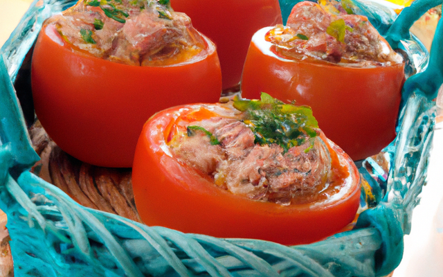 Tomates en panier farcies au thon
