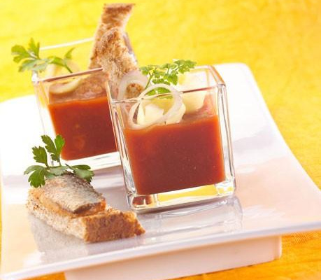 Gaspach'o sardines et tomates