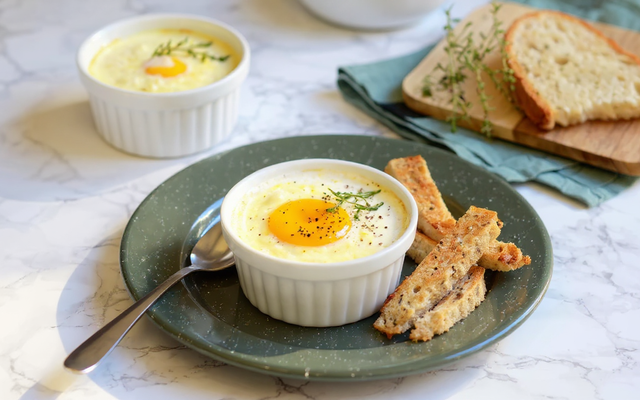 Oeuf cocotte au Air Fryer