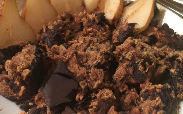 Crumble poires - chocolat