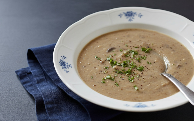 Potage aux champignons forestiers et topinambours
