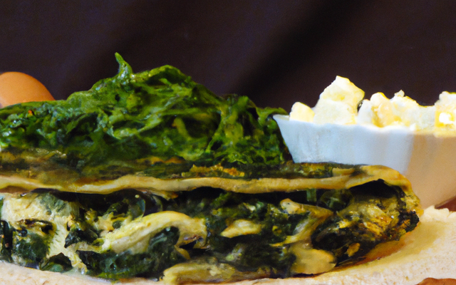 Tortilla aux épinards et fromage de brebis