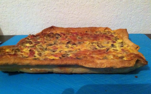 Quiche aux champignons et au jambon