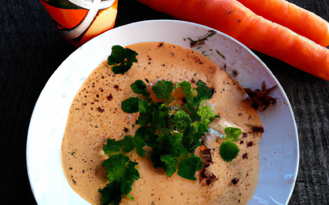 Cappuccino de carottes, pommes de terre et coriandre fraîche