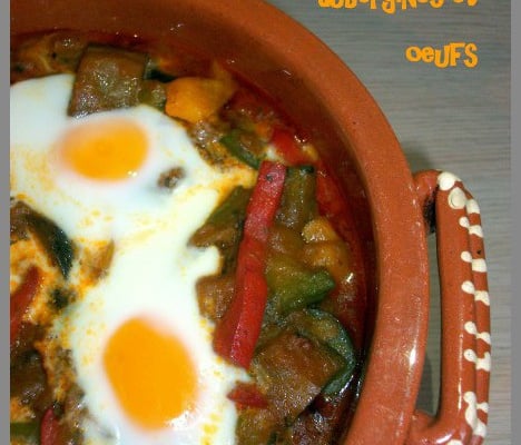 Tajine aux merguez, aubergines et œufs