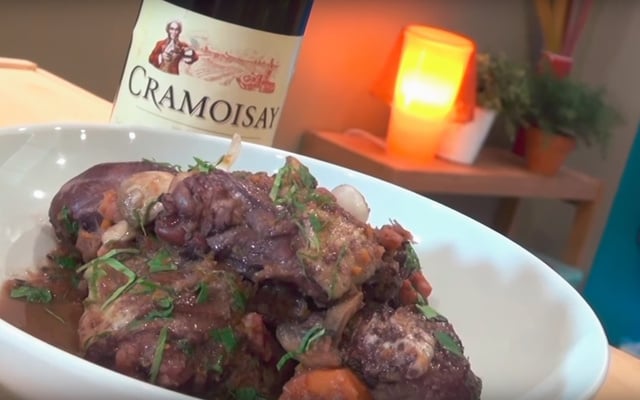 Poulet façon bourguignonne