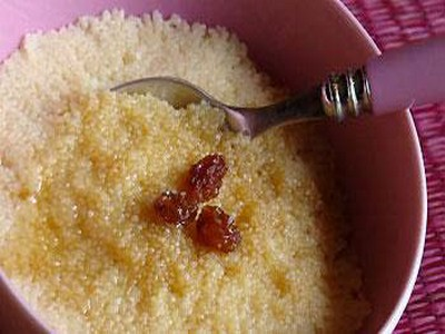 Semoule sucrée au lait