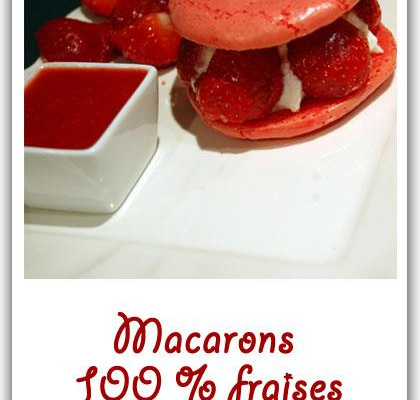 Macaron 100 % fraises