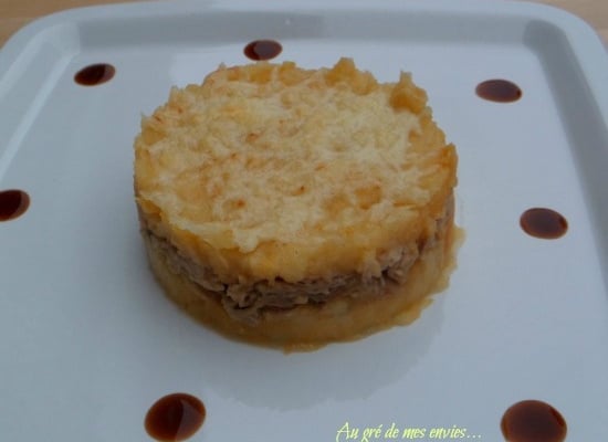 Parmentier aux navets boule d'or et lapin