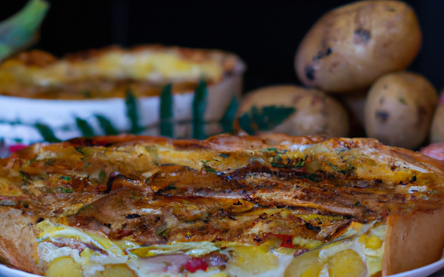 Quiche au Chaumes, pommes de terre et carvi