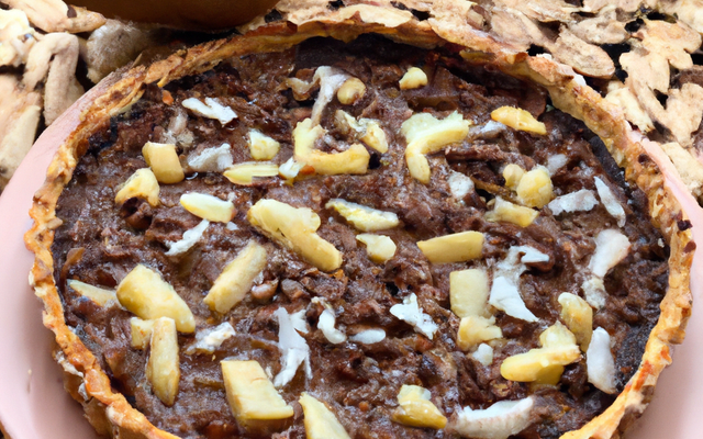 Tarte poire-chocolat-noix de coco