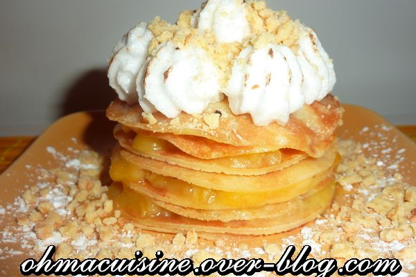 Millefeuilles de crêpes façon tarte au citron meringuée