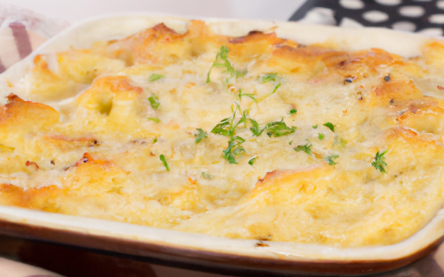 Pâtes au  gratin à la fourme d'Ambert