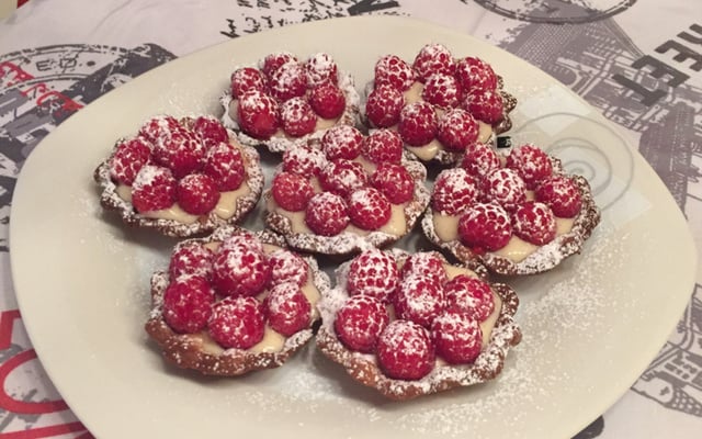 Tartelettes lemon curd & framboise