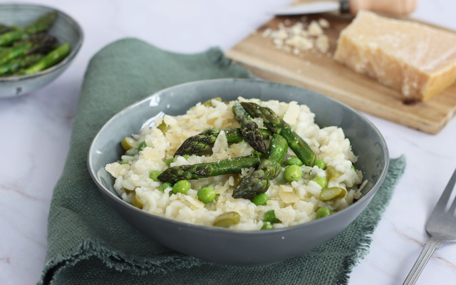 risotto asperges et petits pois