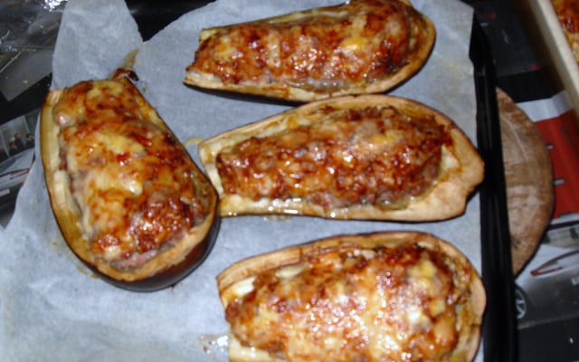 Aubergines farcies maison