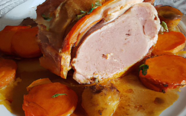 Roti de porc à la mimolette