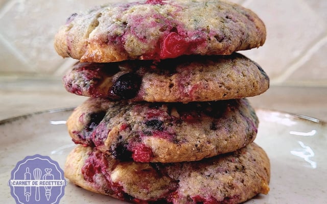 Cookies fruits rouges et chocolat blanc