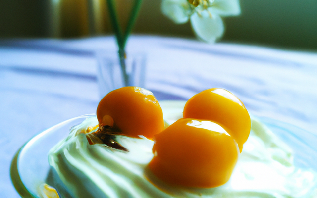 Mirabelles à la chantilly de chèvre