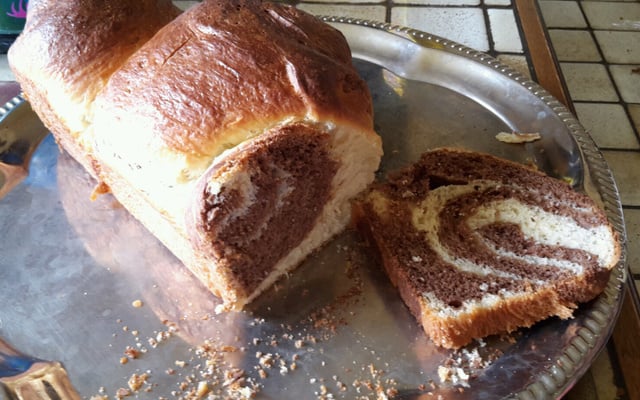 Brioche marbrée au chocolat