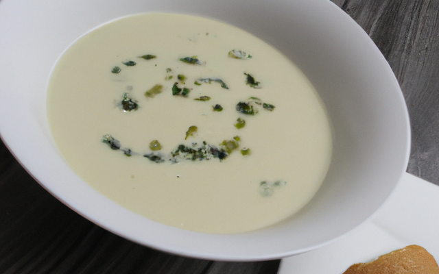 Potage de poireau au gorgonzola